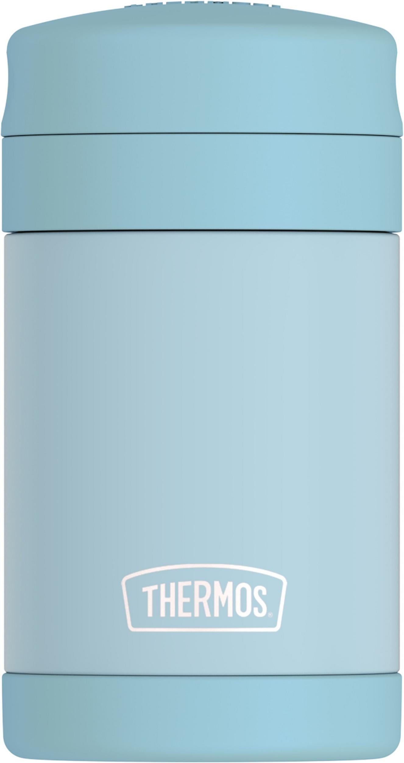 16Oz Insulated Food Jar with Folding Spoon, Glacier Blue