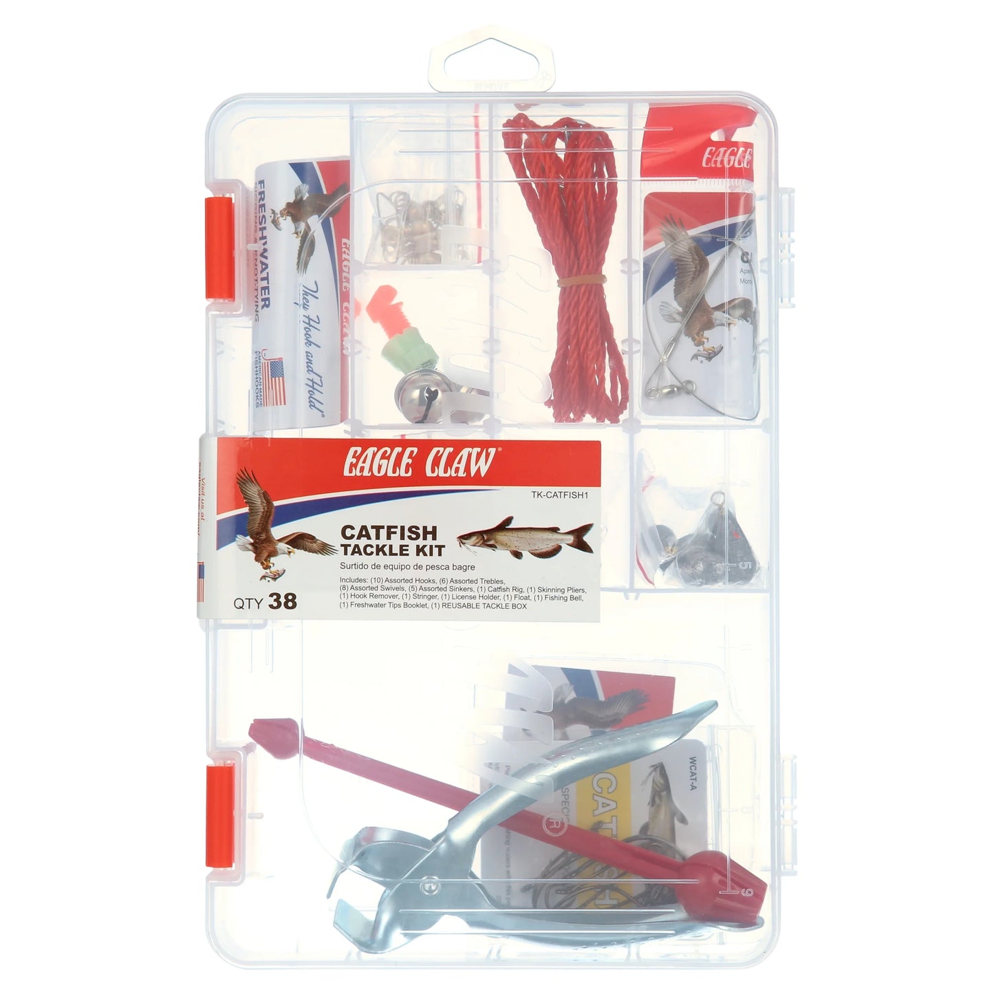 Catfish Tackle Kit, 38 Pieces of Assorted Tackle