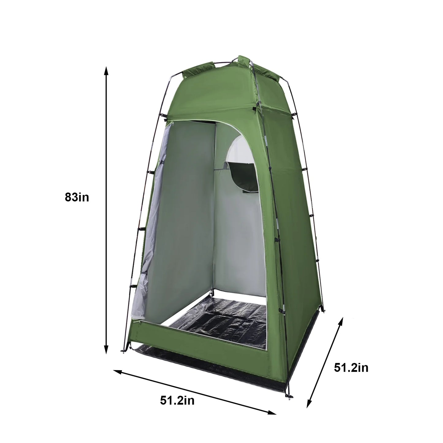 6.9FT Outdoor Privacy Shower Tent Portable Changing Room Camp Toilet W/Carry Bag