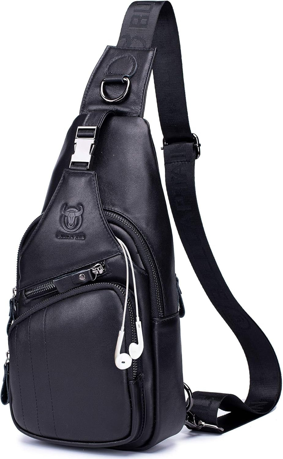 Cross Body Bags for Men Leather Sling Bag Casual Daypacks Chest Bags Shoulder Bag Travel Hiking Backpacks