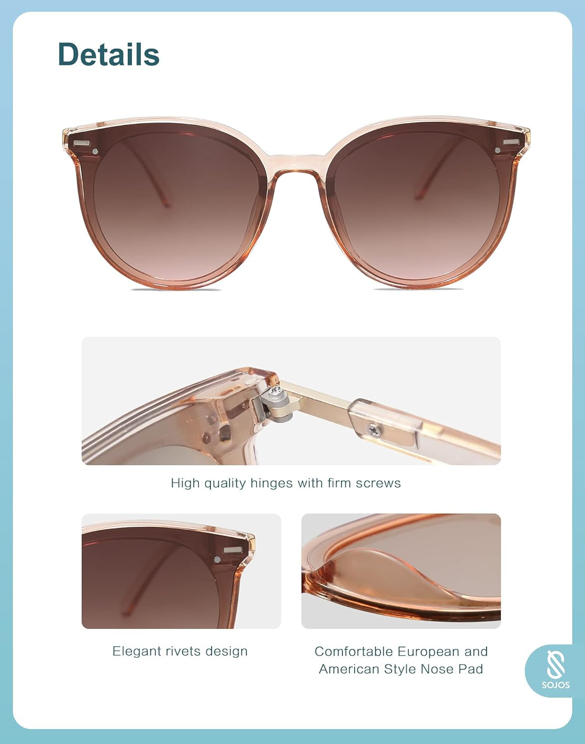Sunglasses Womens Trendy 2025 Classic round Retro Vintage Shades Large Frame Sunnies SJ2067