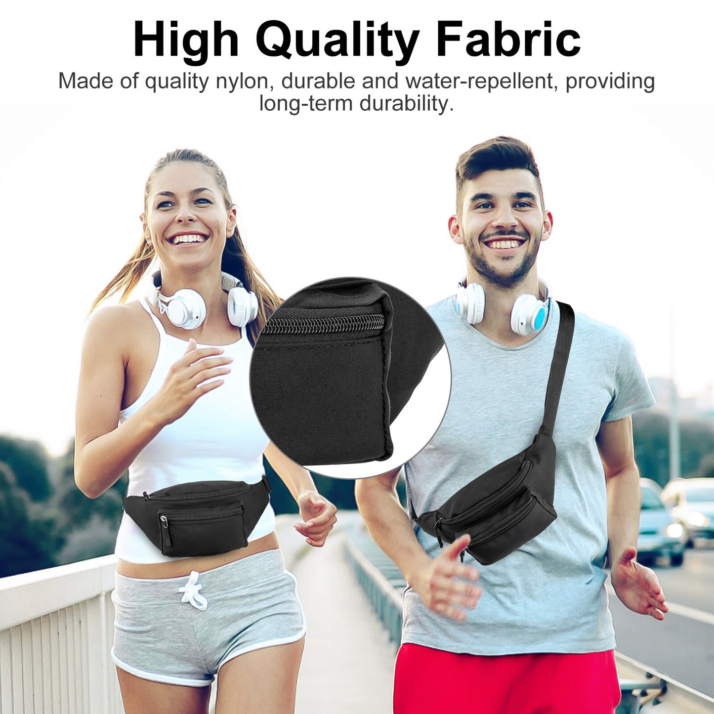 Men Women Fanny Pack Belt Waist Bag Crossbody Chest Sling Shoulder Wallet Sports