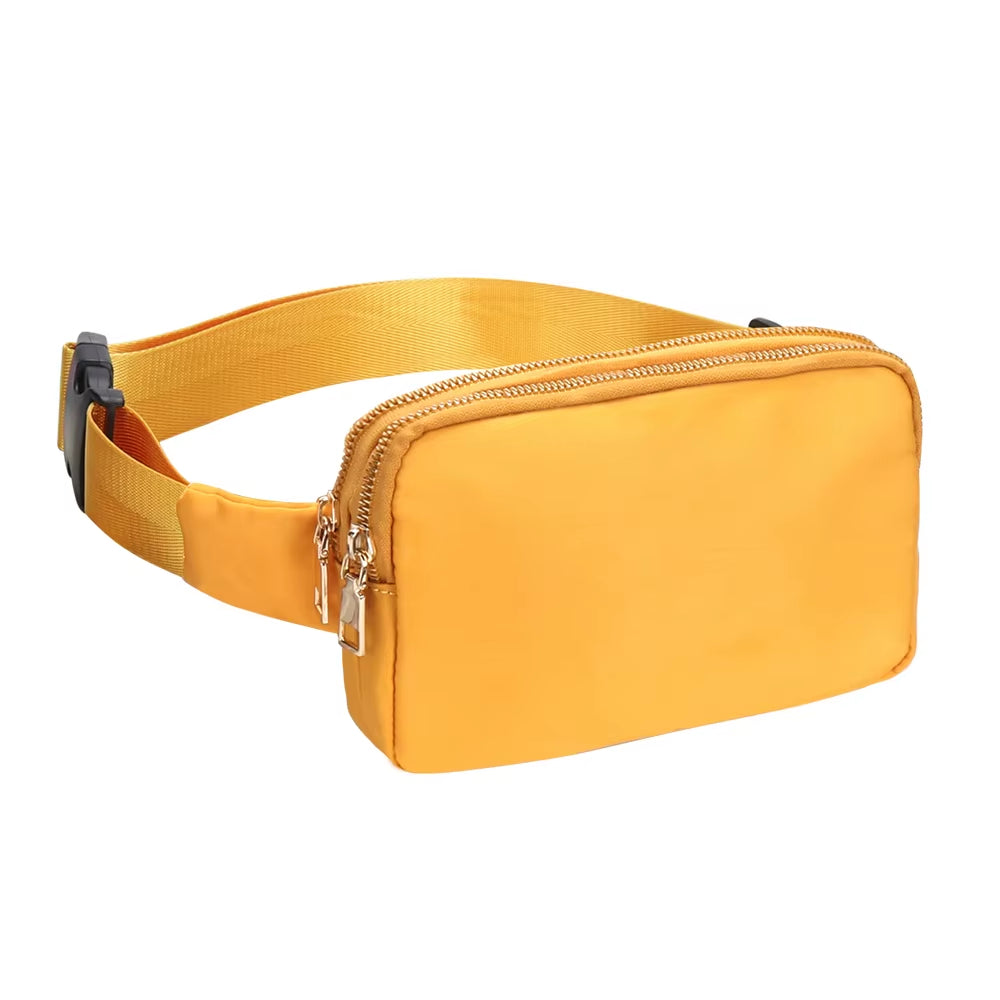 Geestock Fanny Pack Women'S Waist Bag Fashion Belt Bags Women Dual Zipper Waterproof Crossbody Bag Ladies Bum Hip Bag Riñonera