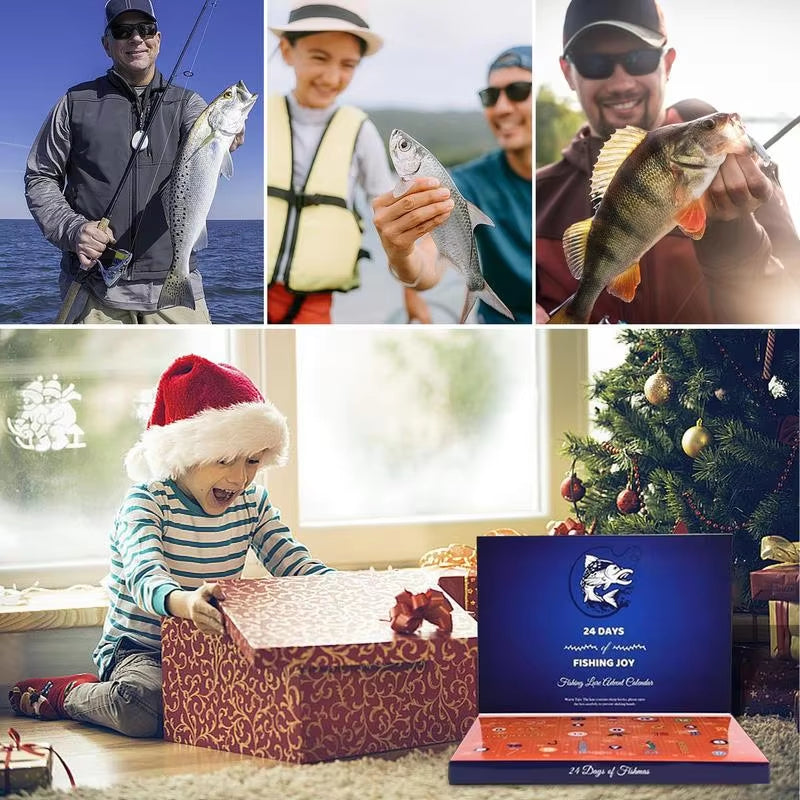 2024 Fishing Tackle Advent Calendar 24 Day Christmas Advent Calendar Fishing Tackle Box Creative Christmas Gifts Countdown