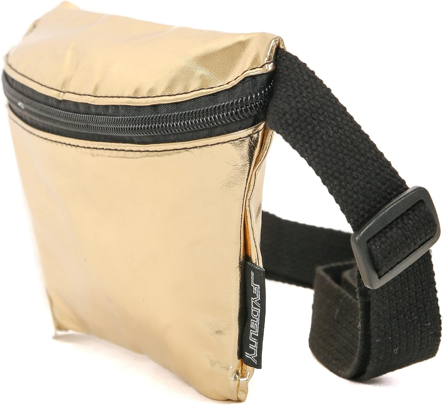 Gold Fanny Pack for Women Crossbody | Metallic Sparkly Fanny Packs for Women | Use: Small Travel Waist Belt Bag, 90S Fanny Pack, 80S Fanny Back, Compact Rave Bags, Festival Cross Body Bum Bag