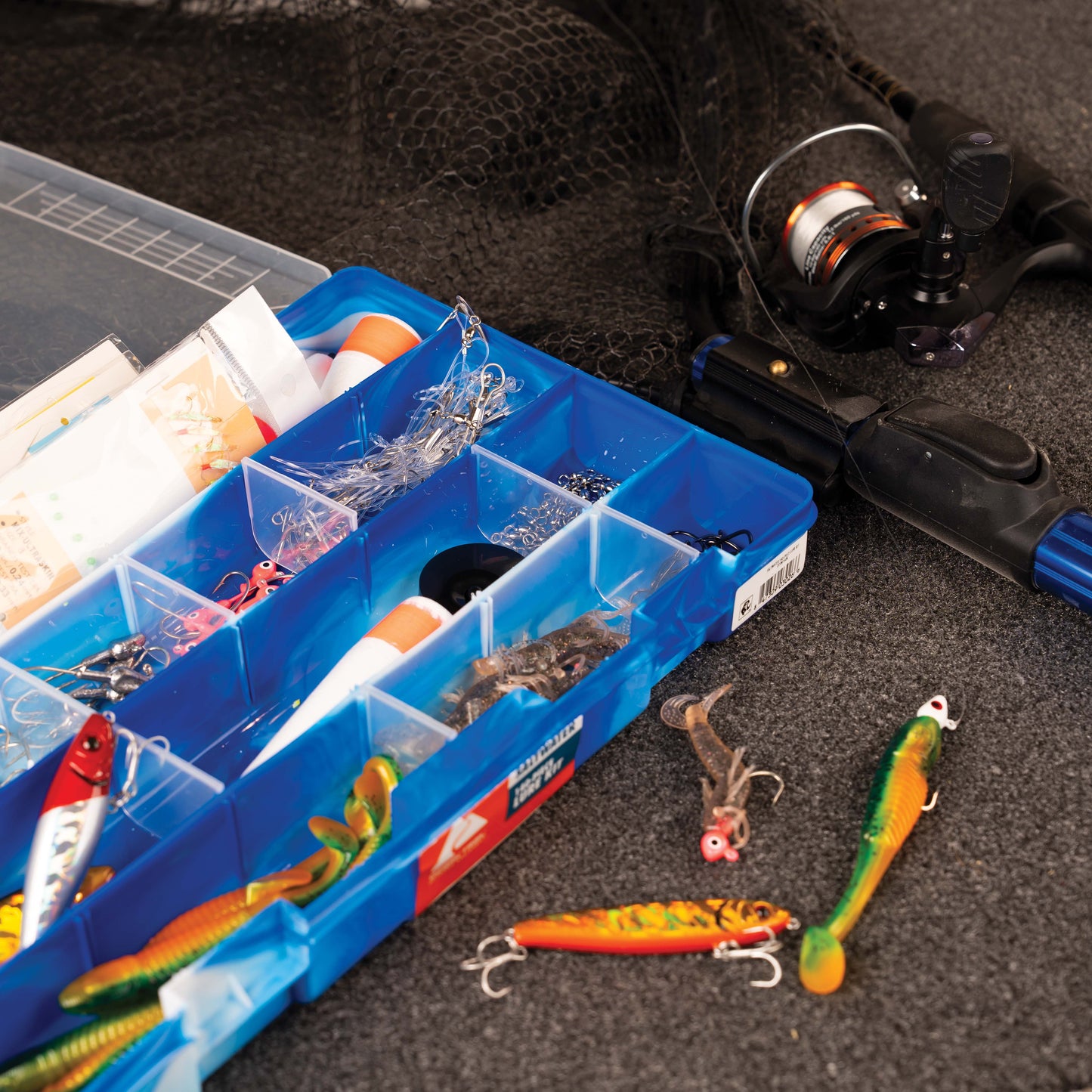 140Pc Saltwater Kit Plastic Fishing Tackle Storage Box Included. Storage Box with Included Tackle