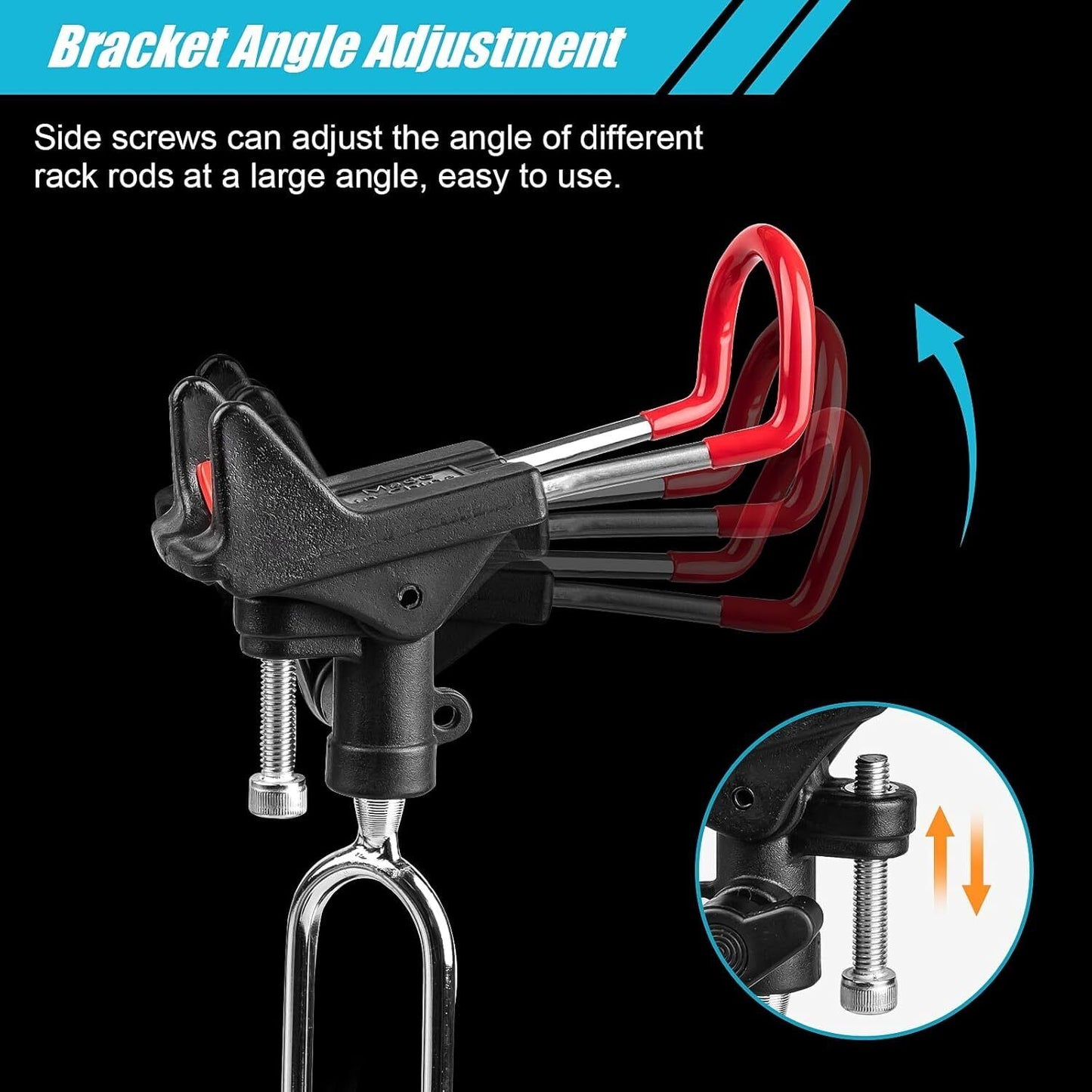 2Pack Fishing Rod Holders for Bank Fishing, Fishing Pole Holders for Ground, 360