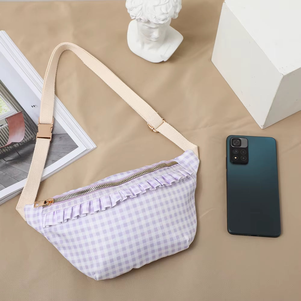 Women Fanny Pack Nylon Belt Bag Fashion Adult Waist Pack Zipper Bum Bag Adjustable Lightweight Multifunction Water-Resistant
