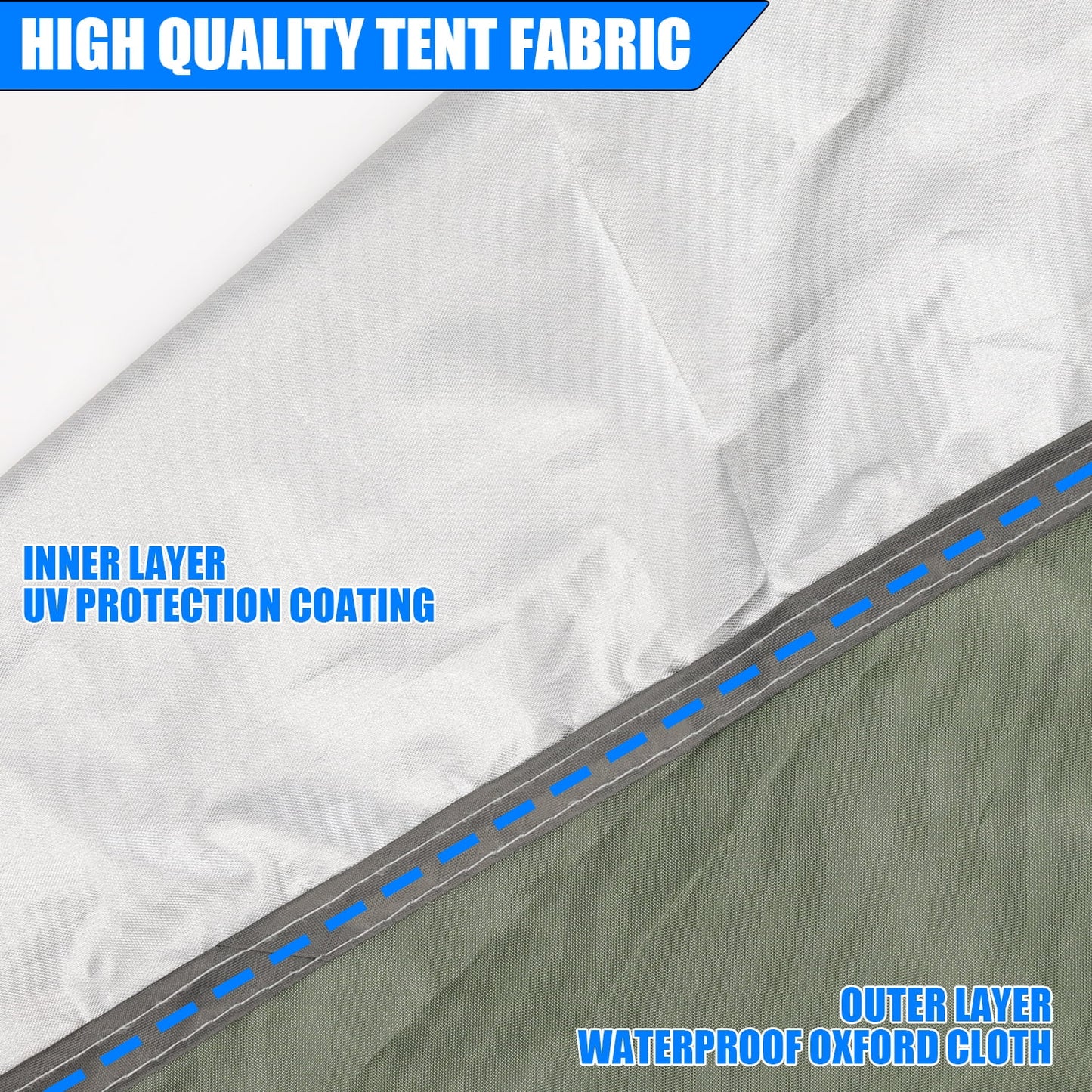 6.9FT Outdoor Privacy Shower Tent Portable Changing Room Camp Toilet W/Carry Bag