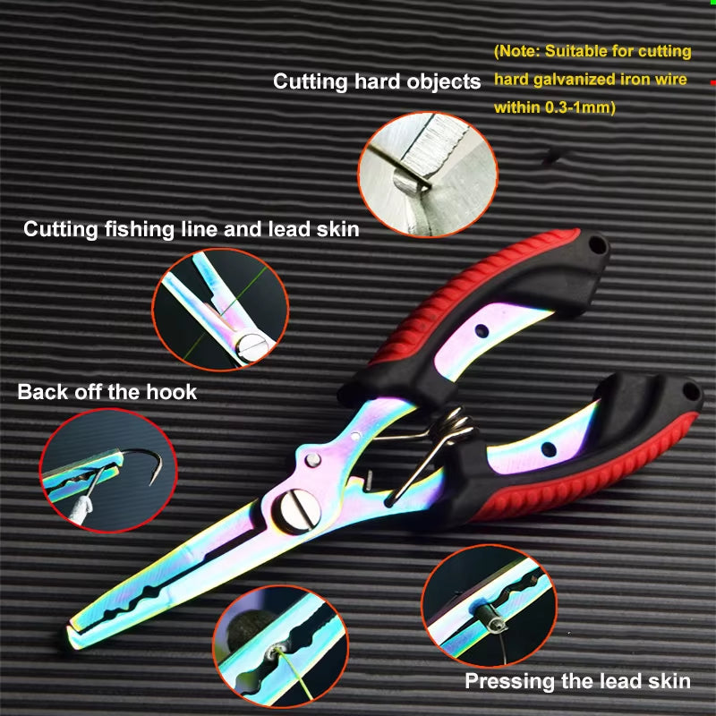 Multifunction Fishing Pliers Anti-Slip High-Strength Cut Fishing Line Fishing Tied Hooks Pliers Equipment Fishing Accessories