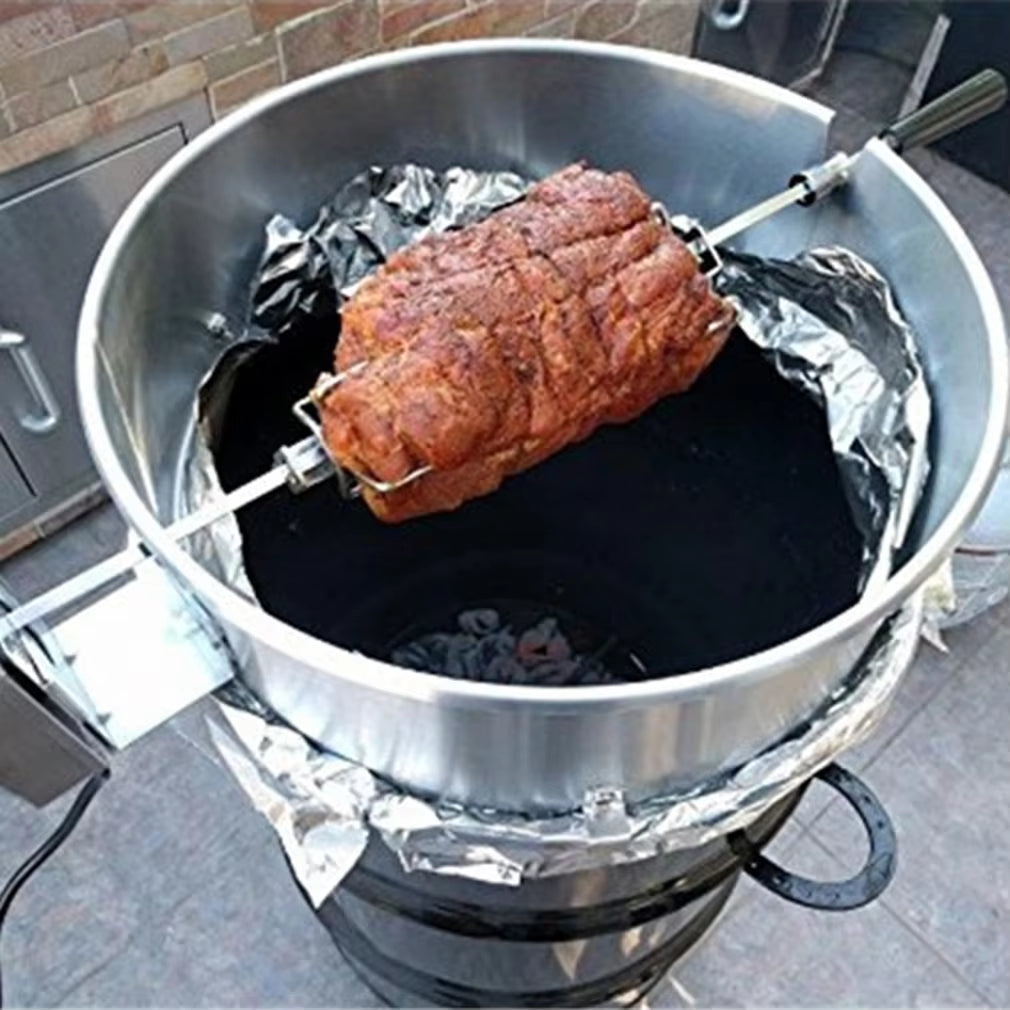 Portable BBQ Rotisserie Forks Stainless Steel Spit BBQ Forks Charcoal Chicken Grill Roast Meat BBQ Fork Tool