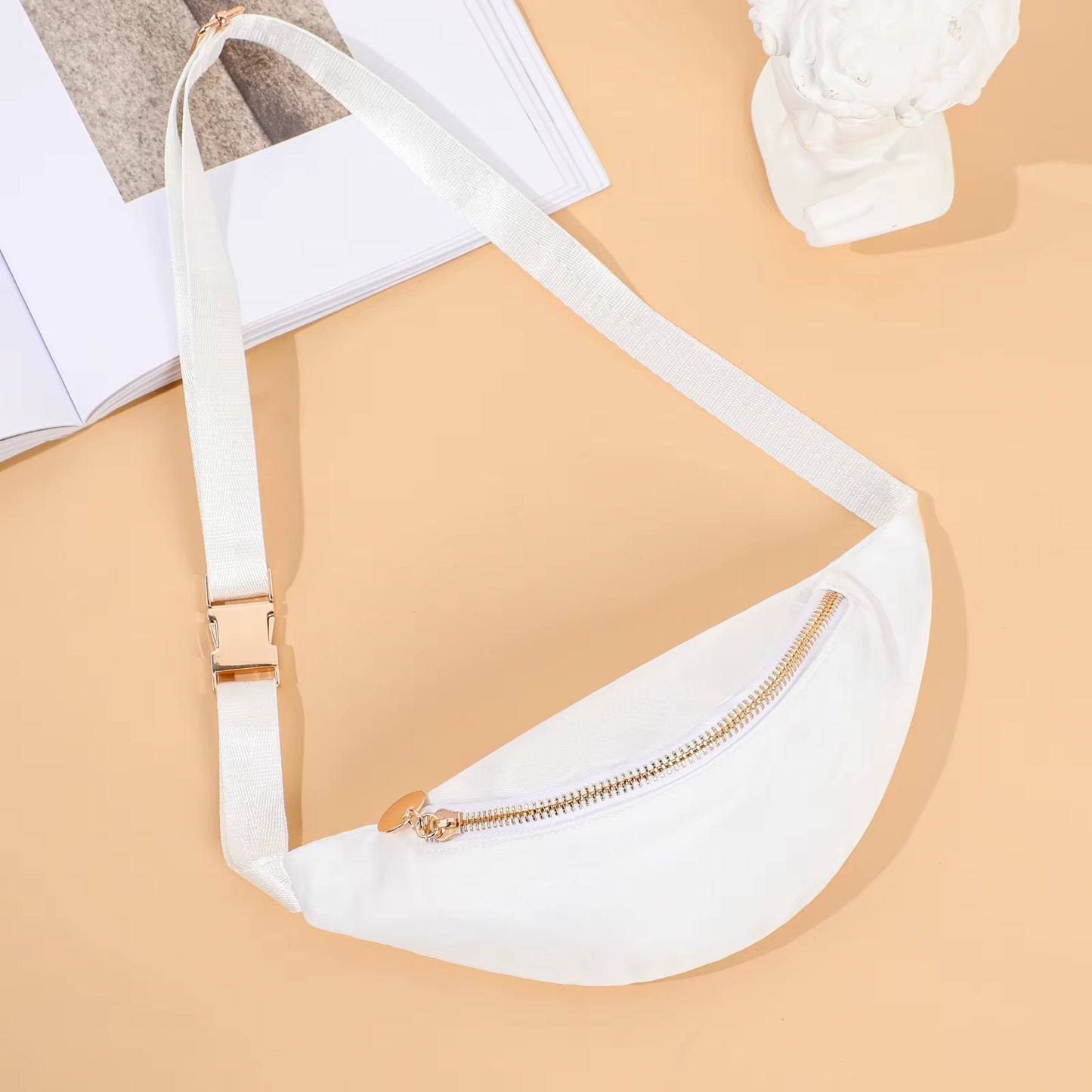Women Fanny Pack Nylon Belt Bag Fashion Adult Waist Pack Zipper Bum Bag Adjustable Lightweight Multifunction Water-Resistant