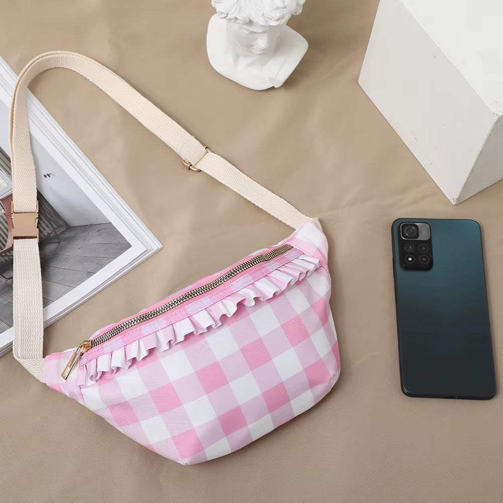 Women Fanny Pack Nylon Belt Bag Fashion Adult Waist Pack Zipper Bum Bag Adjustable Lightweight Multifunction Water-Resistant