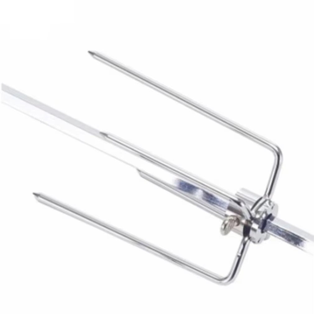 Portable BBQ Rotisserie Forks Stainless Steel Spit BBQ Forks Charcoal Chicken Grill Roast Meat BBQ Fork Tool