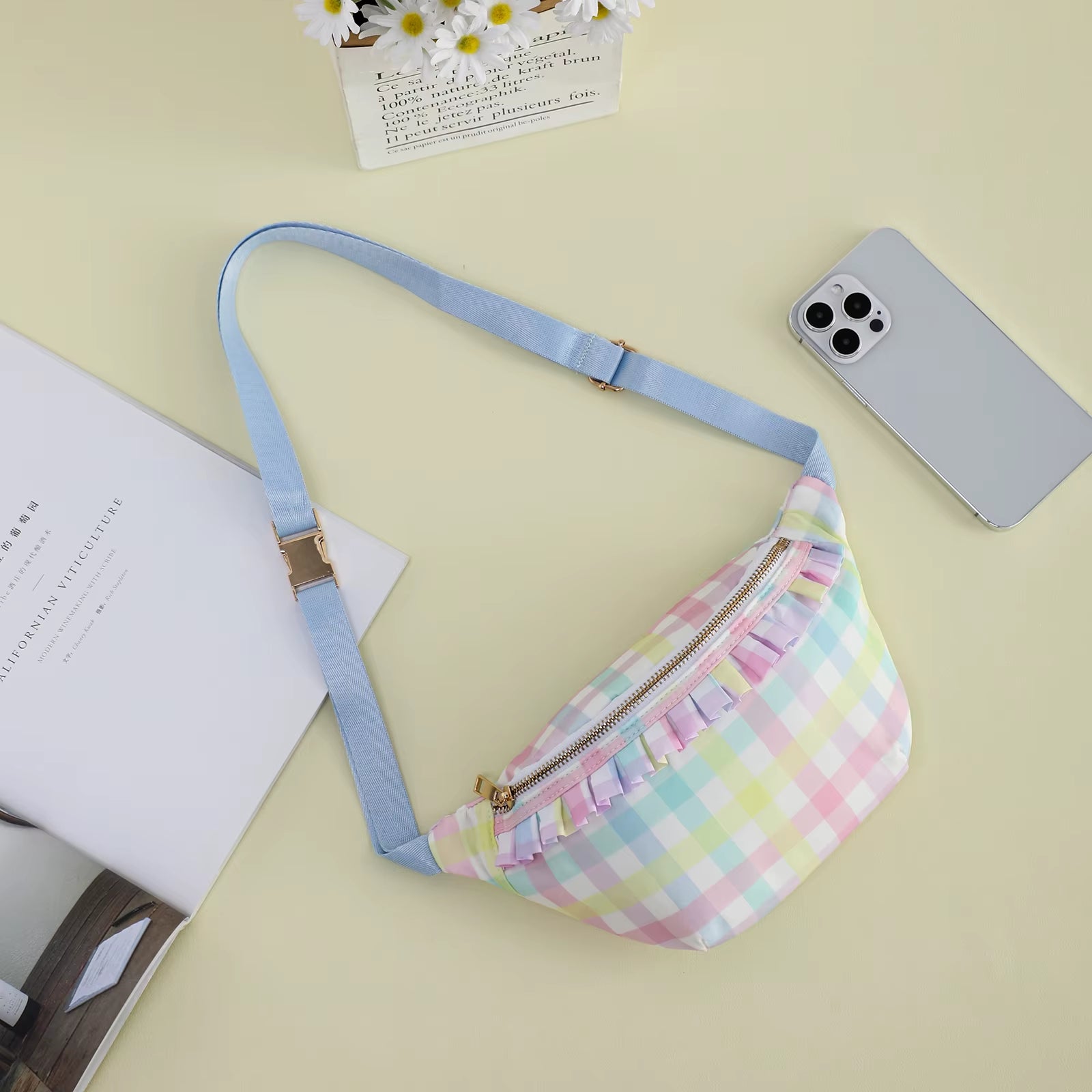 Women Fanny Pack Nylon Belt Bag Fashion Adult Waist Pack Zipper Bum Bag Adjustable Lightweight Multifunction Water-Resistant