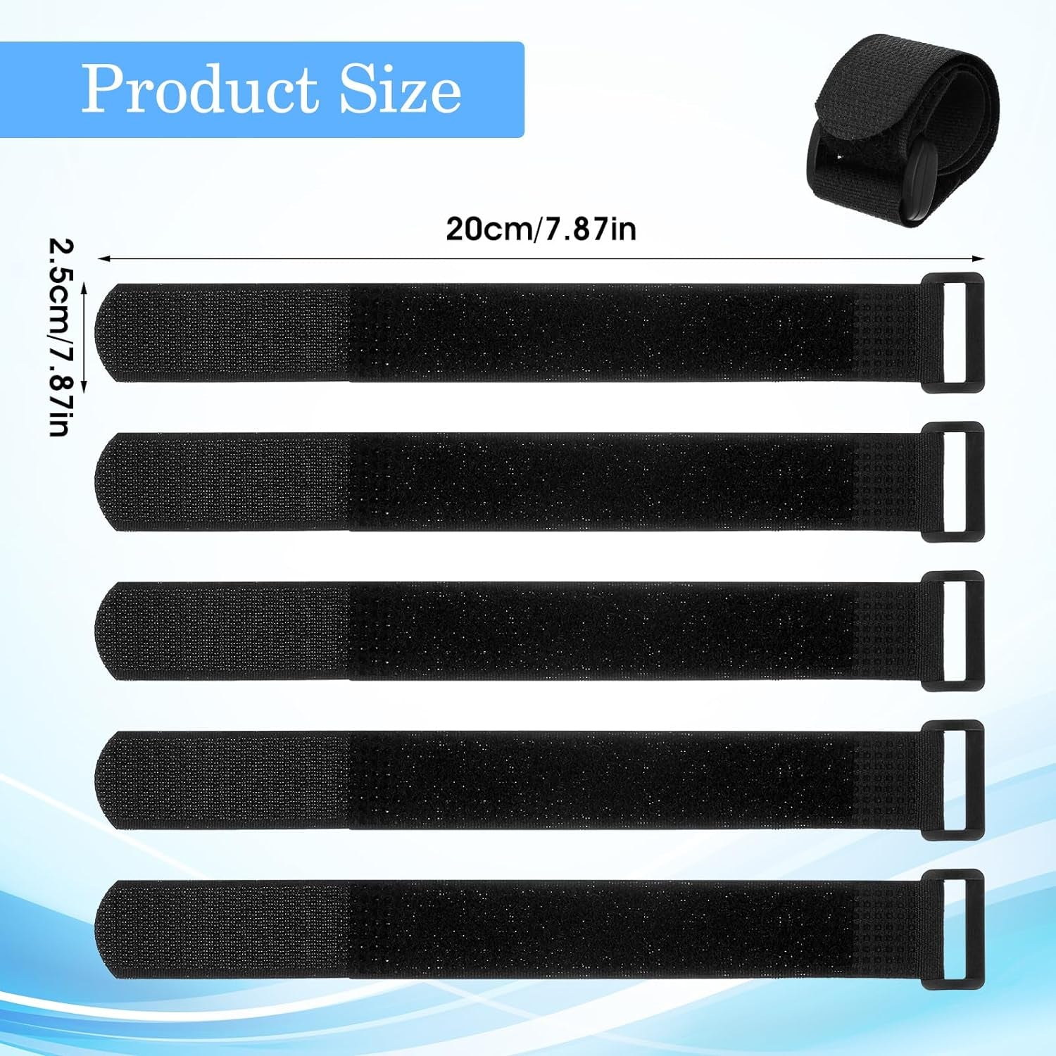 20Pcs Fishing Rod Belt Stretchy Straps & Tackle Ties, Elastic Fishing Rod Holder