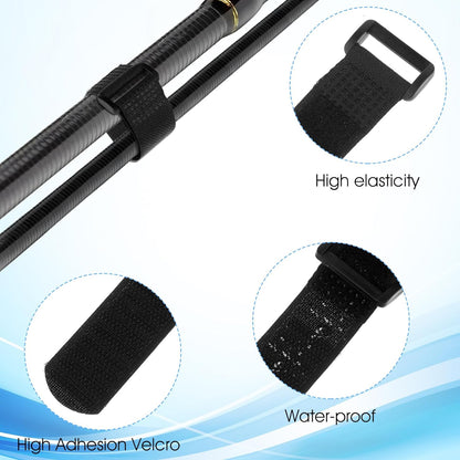 20Pcs Fishing Rod Belt Stretchy Straps & Tackle Ties, Elastic Fishing Rod Holder