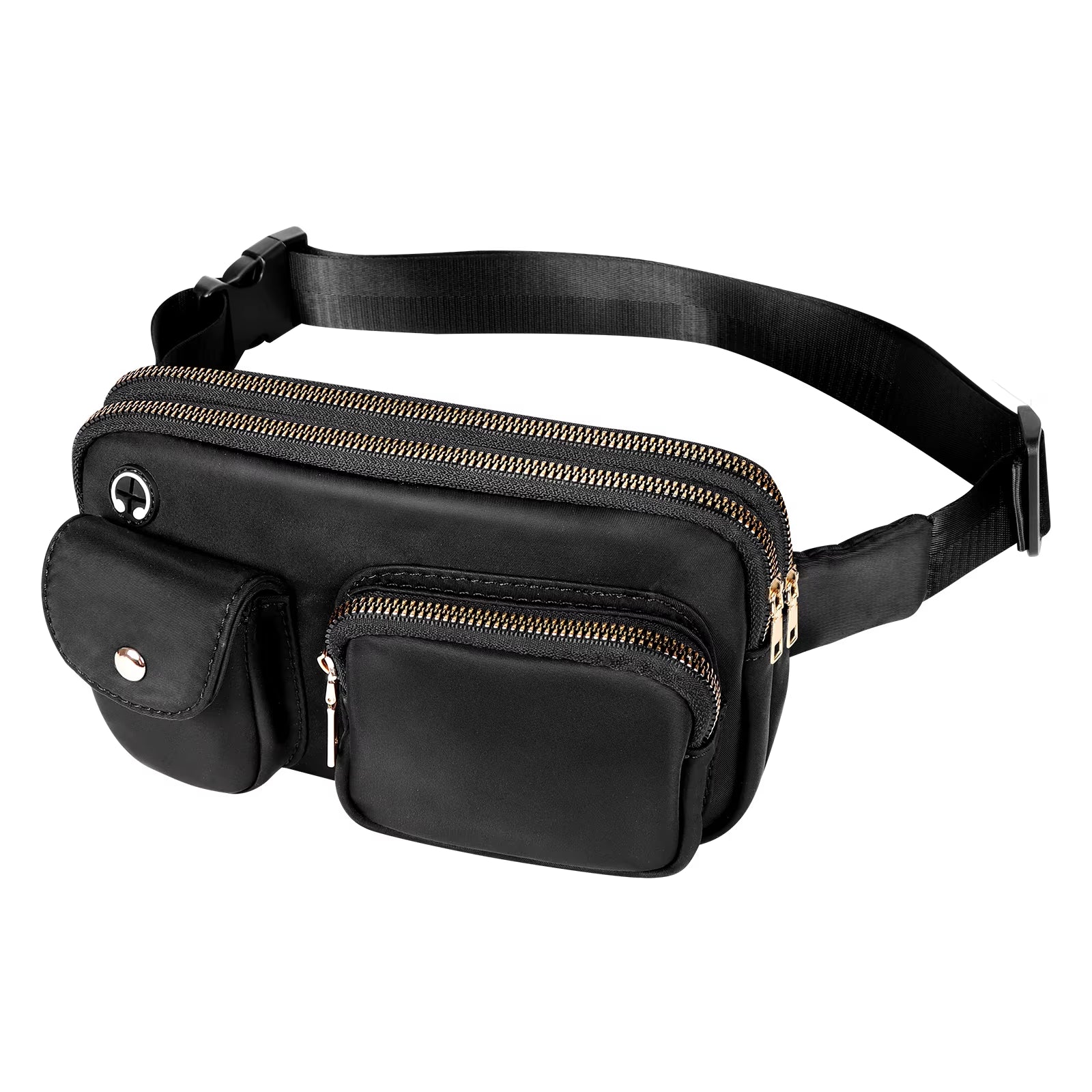 Geestock Fanny Pack Women'S Waist Bag Fashion Belt Bags Women Dual Zipper Waterproof Crossbody Bag Ladies Bum Hip Bag Riñonera