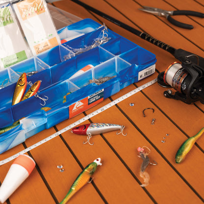 140Pc Saltwater Kit Plastic Fishing Tackle Storage Box Included. Storage Box with Included Tackle