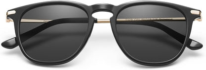 Retro Lightweight Polarized Sunglasses for Women UV Protection, Square Ladies Sunnies Outdoor Driving Eyewears CA32R