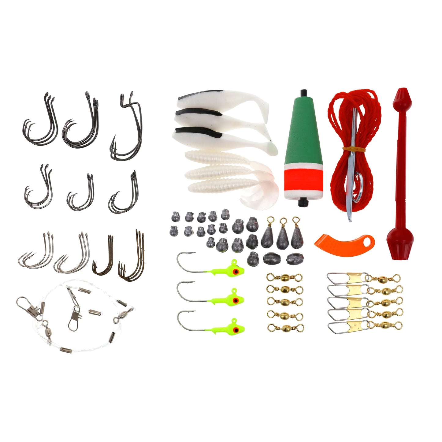 South Coastal Saltwater Fishing Tackle Box Kit, Small, Clear