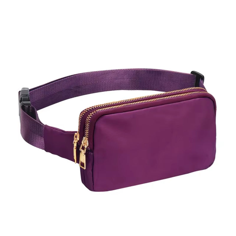Geestock Fanny Pack Women'S Waist Bag Fashion Belt Bags Women Dual Zipper Waterproof Crossbody Bag Ladies Bum Hip Bag Riñonera