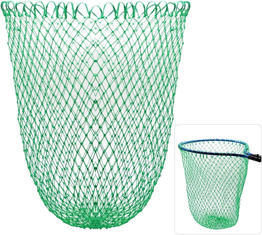 Fishing Net Fish Landing Net Foldable Fishing Replacement Net for Freshwater Saltwater Fishing Net Replacement Netting Green/Black 2 Colors Handle/Frame Not Included