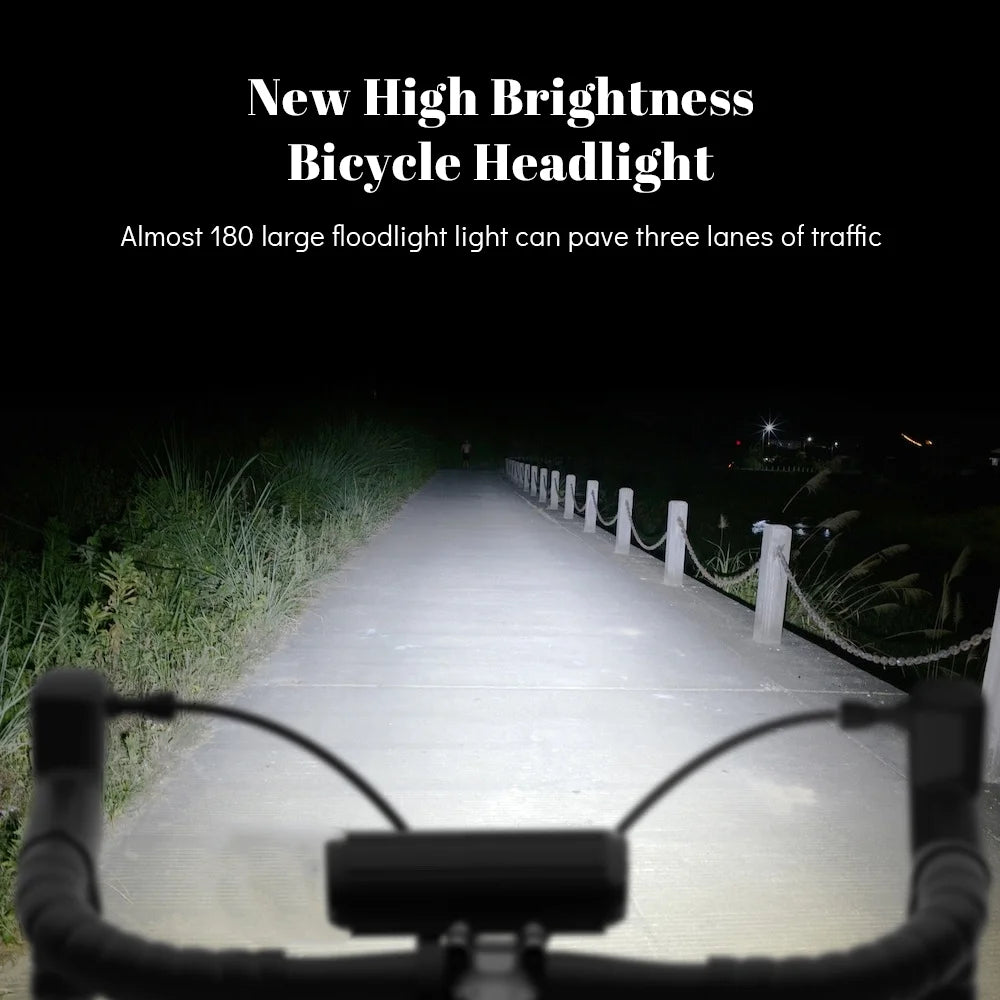 Bike Lights 900 Lumen, LED Bicycle Light with High Beam Low Beam, Best Bike Lights for Night Riding, USB-C Rechargeable Bike Headlight, Waterproof Bicycle Lights