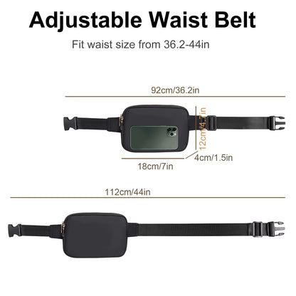 Geestock Fanny Pack Women'S Waist Bag Fashion Belt Bags Women Dual Zipper Waterproof Crossbody Bag Ladies Bum Hip Bag Riñonera