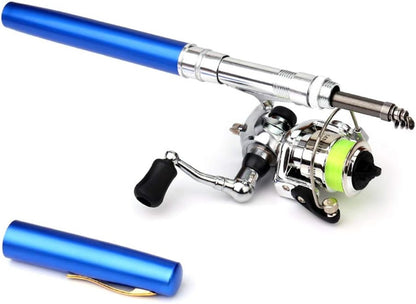 Fishing Rod Reel Combo Mini Pen Fishing Pole Kit Telescopic Fishing Rod Spinning Reel Combo Kit