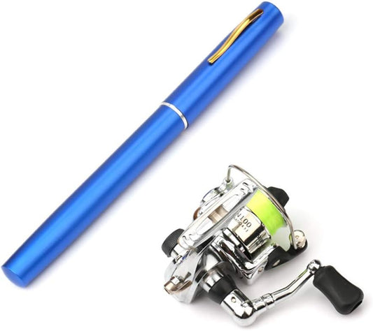 Fishing Rod Reel Combo Mini Pen Fishing Pole Kit Telescopic Fishing Rod Spinning Reel Combo Kit