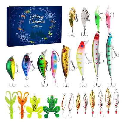 2024 Fishing Tackle Advent Calendar 24 Day Christmas Advent Calendar Fishing Tackle Box Creative Christmas Gifts Countdown