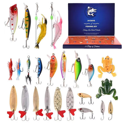 2024 Fishing Tackle Advent Calendar 24 Day Christmas Advent Calendar Fishing Tackle Box Creative Christmas Gifts Countdown