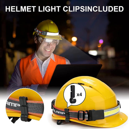 LED Rechargeable Head Lamp 1000Lumens Hard Hat Headlamp 230° Wide Beam Headlamp