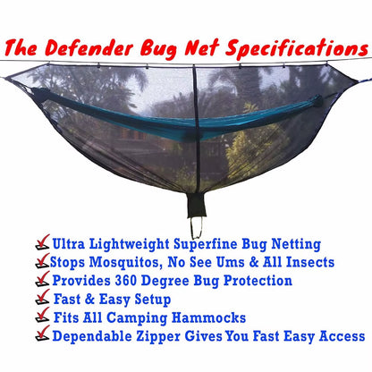 Portable Hammock Mosquito Net Camping Survival Garden Hunting Leisure Hamac Travel Double Person Hamak