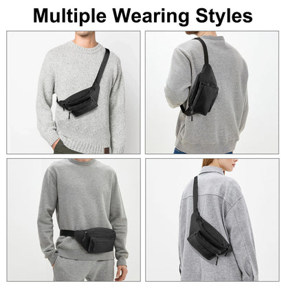 Men Women Fanny Pack Belt Waist Bag Crossbody Chest Sling Shoulder Wallet Sports