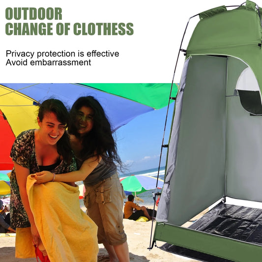 6.9FT Outdoor Privacy Shower Tent Portable Changing Room Camp Toilet W/Carry Bag