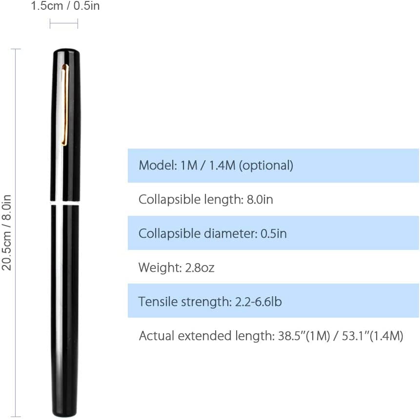 Fishing Rod Reel Combo Mini Pen Fishing Pole Kit Telescopic Fishing Rod Spinning Reel Combo Kit