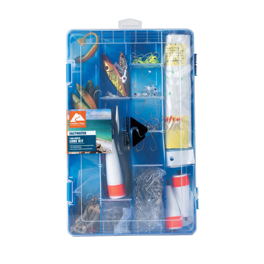 140Pc Saltwater Kit Plastic Fishing Tackle Storage Box Included. Storage Box with Included Tackle