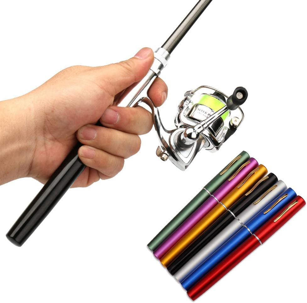 Fishing Rod Reel Combo Mini Pen Fishing Pole Kit Telescopic Fishing Rod Spinning Reel Combo Kit