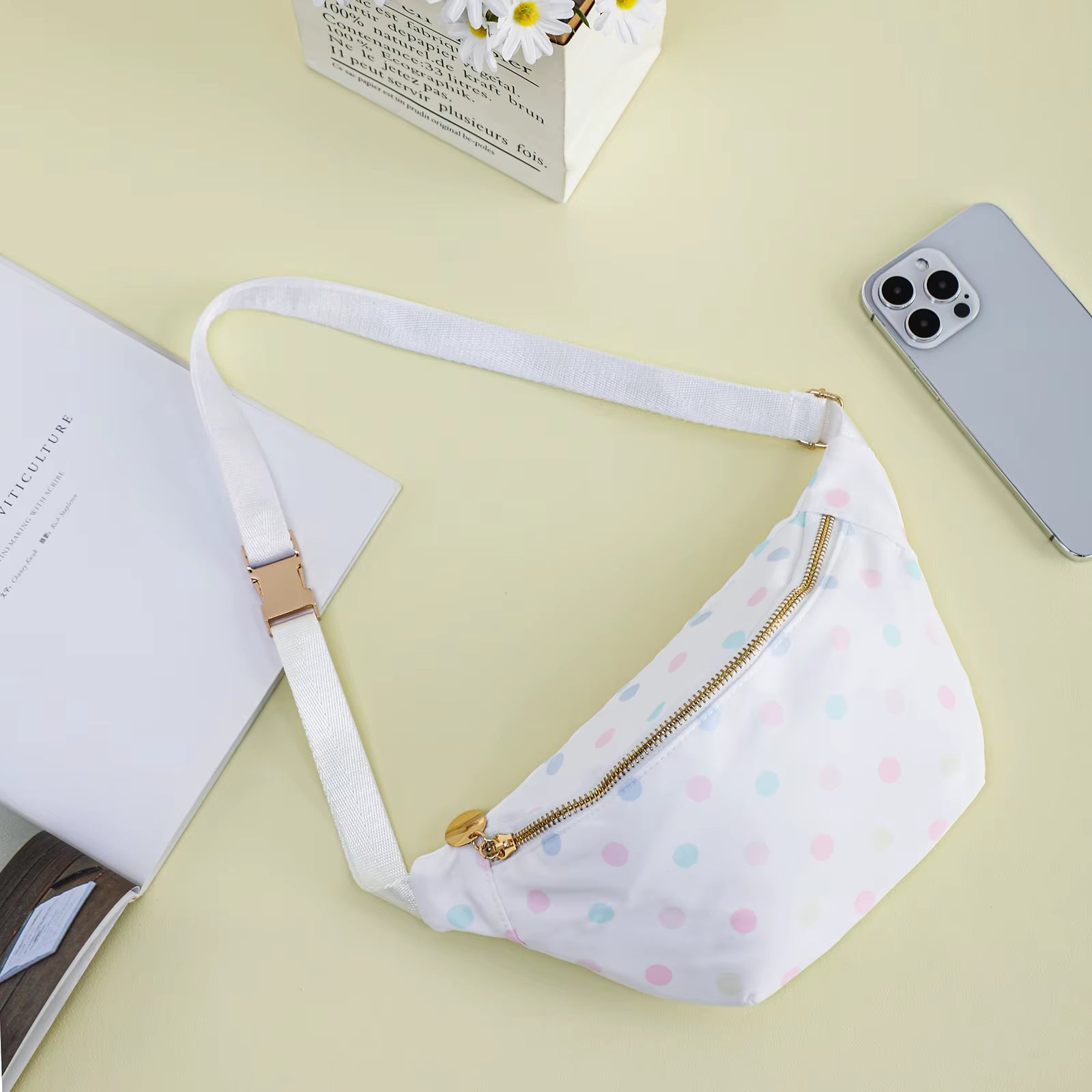 Women Fanny Pack Nylon Belt Bag Fashion Adult Waist Pack Zipper Bum Bag Adjustable Lightweight Multifunction Water-Resistant