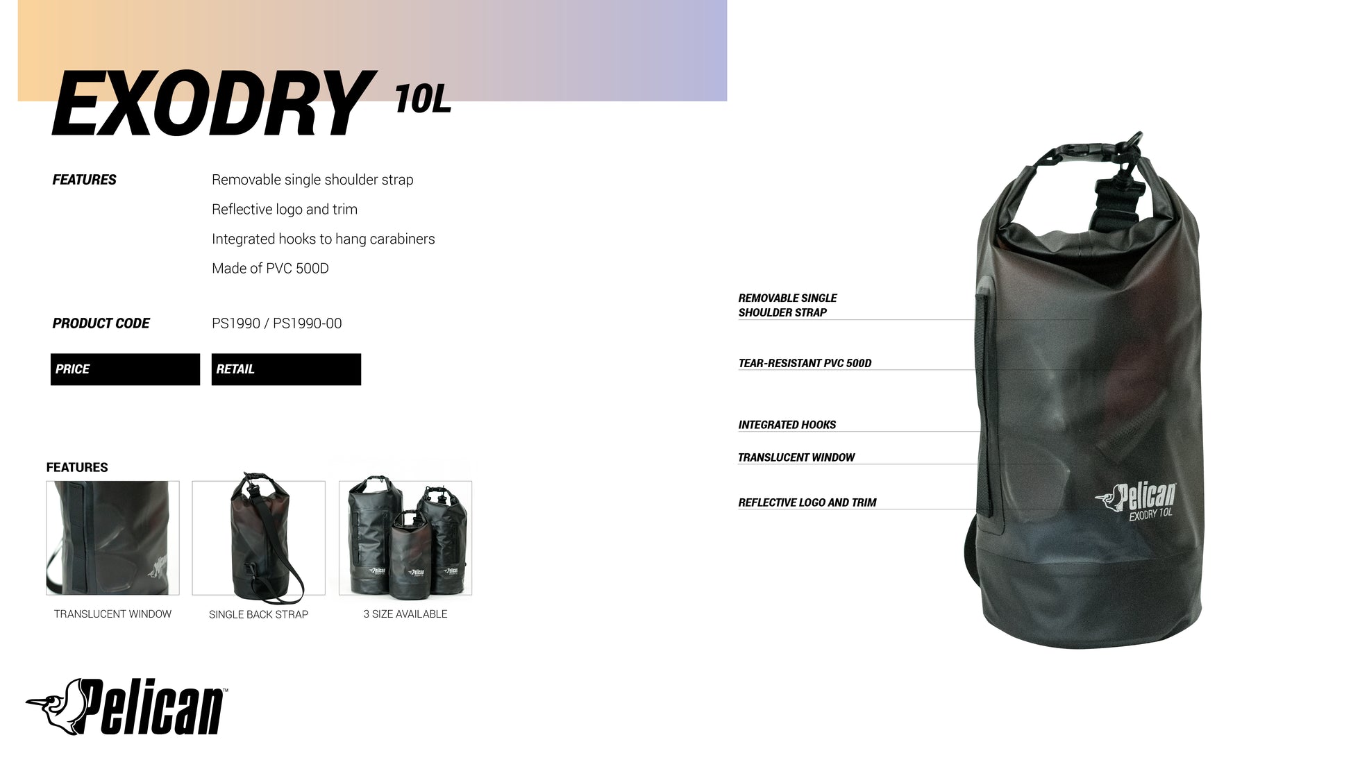 - Exodry 10L Waterproof Dry Bag