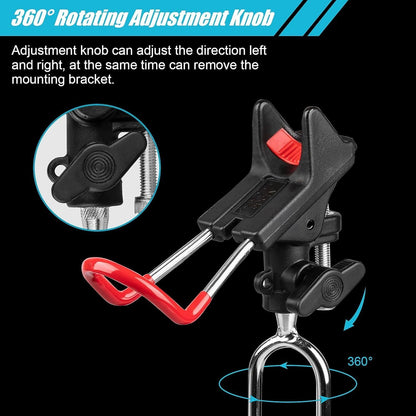 2Pack Fishing Rod Holders for Bank Fishing, Fishing Pole Holders for Ground, 360