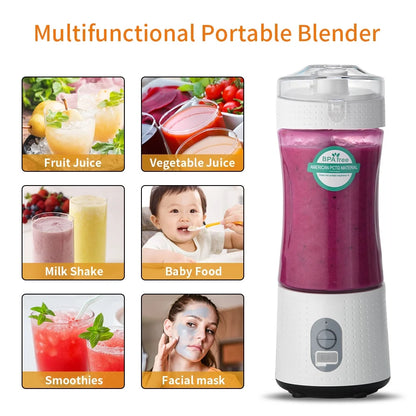 Portable Blender Shakes and Smoothies, Personal Juicer Mini Blender, 380Ml/13Oz Cup