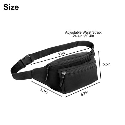 Men Women Fanny Pack Belt Waist Bag Crossbody Chest Sling Shoulder Wallet Sports