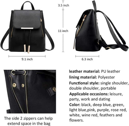 Womens Fashion Travel Backpack Mini Purses Bag Cute Rucksack Multipurpose Shoulder Bag
